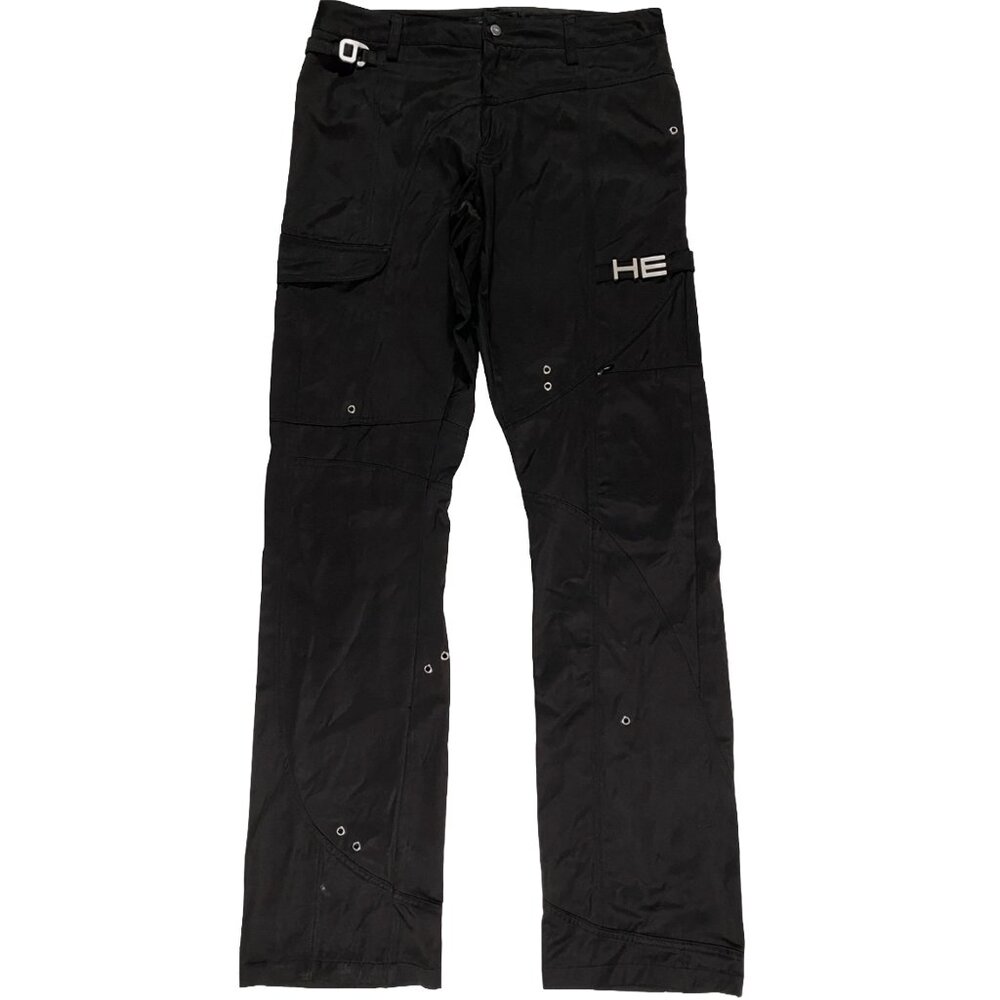 Heliot Emil 2021 Straight Minimal Twill Cargo Pants Black men's size 46 / 30x33